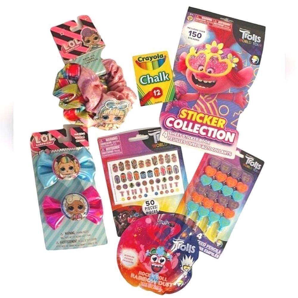 LOL Surprise And Trolls Girl's Gift Accessories Bundle of 7 Items NWT